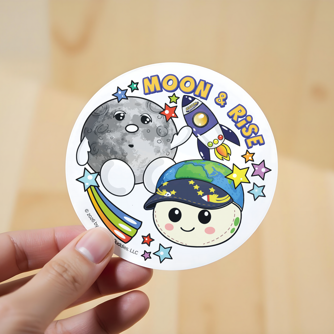 Limited Edition Rise & Moon Artemis II Vinyl Sticker