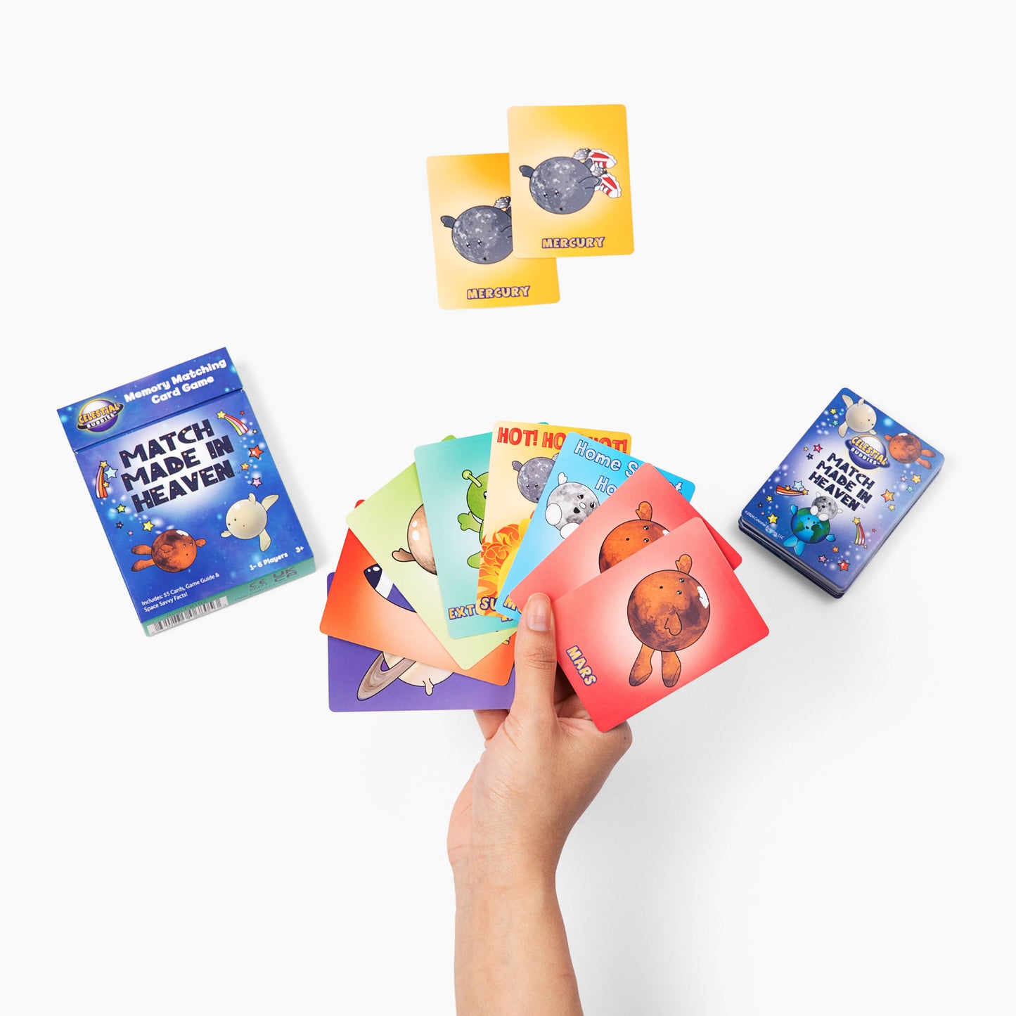 Match Made in Heaven Kids Card Memory Game - Space-Themed