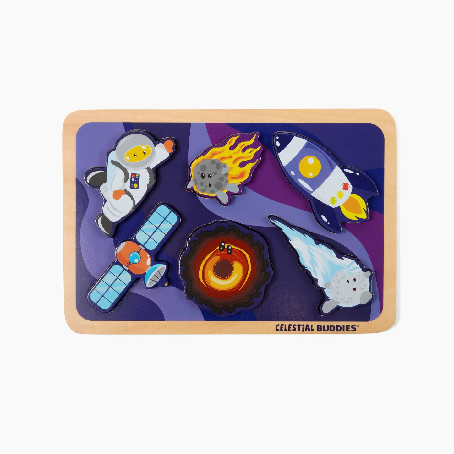 Journey Into Space Chunky Wooden Puzzle For Toddlers