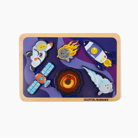Journey Into Space Chunky Wooden Puzzle For Toddlers