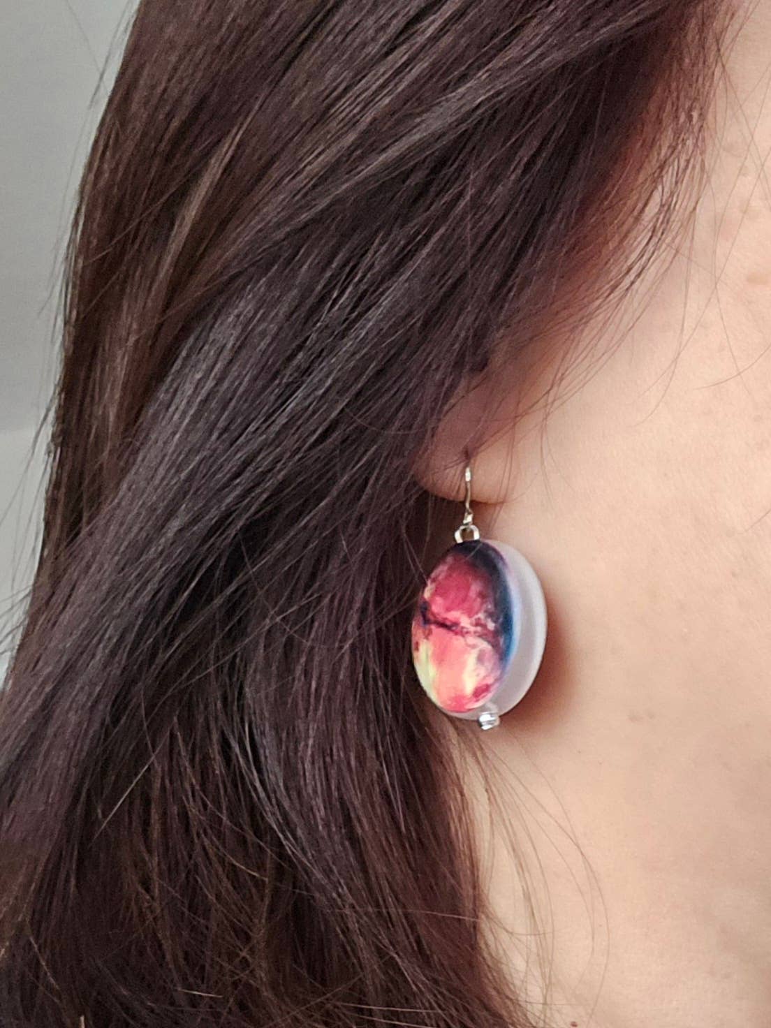 Solar System Planet Earrings Dangle Acrylic Bold