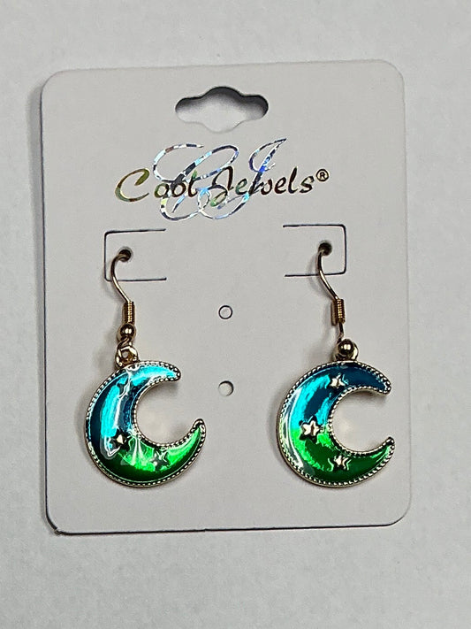 Fish hook Earrings w/Moons
