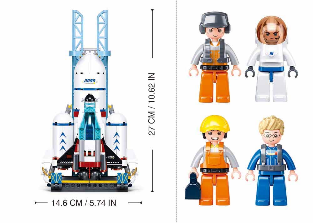 Space Shuttle and Rocket launch Pad set