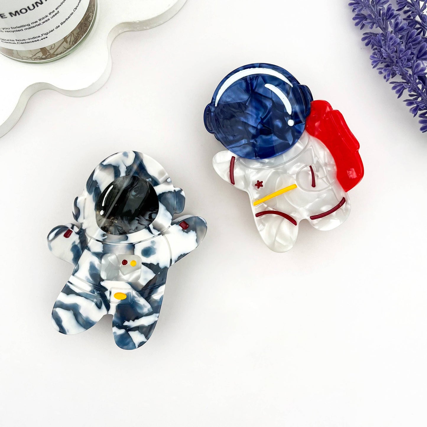 Creative Astronaut Acetate Hair Claw Clip