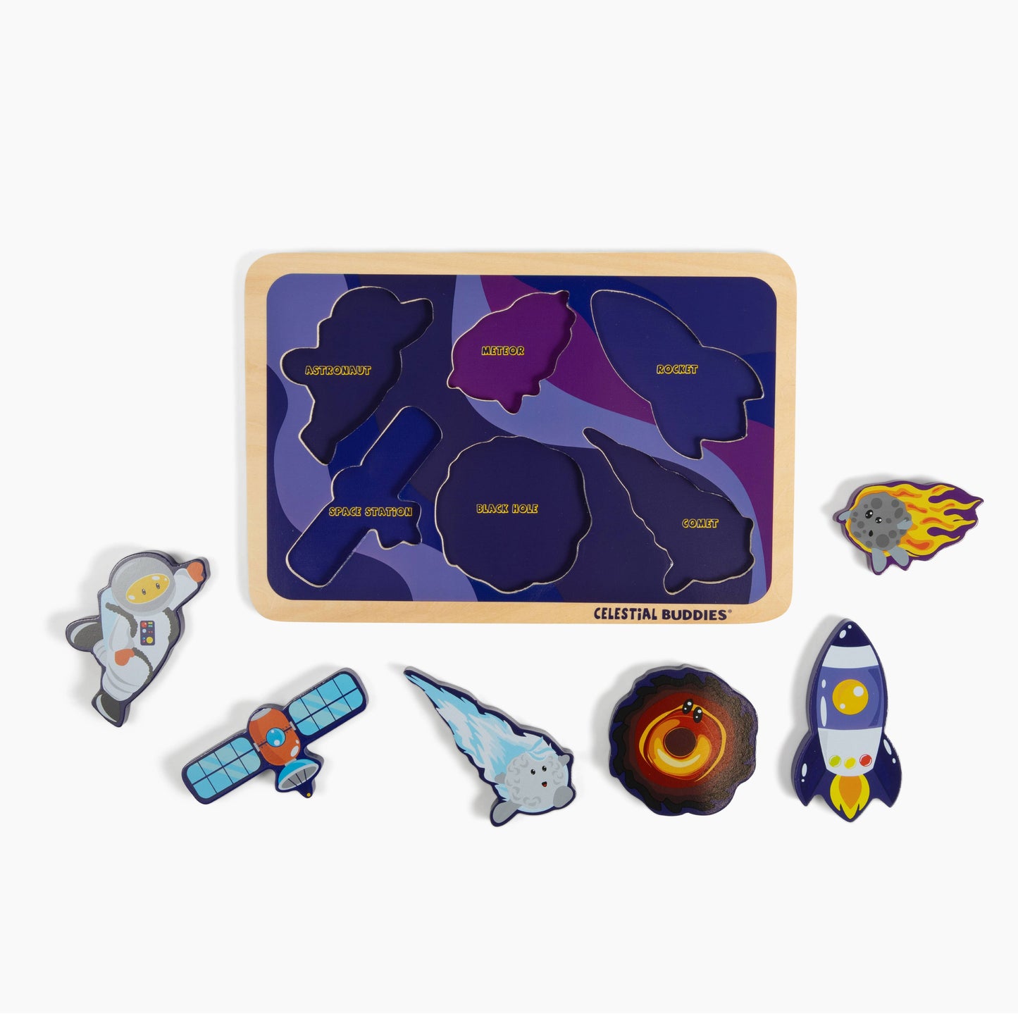 Journey Into Space Chunky Wooden Puzzle For Toddlers