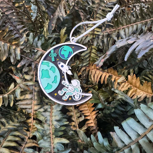 Astronaut Moon Ornament