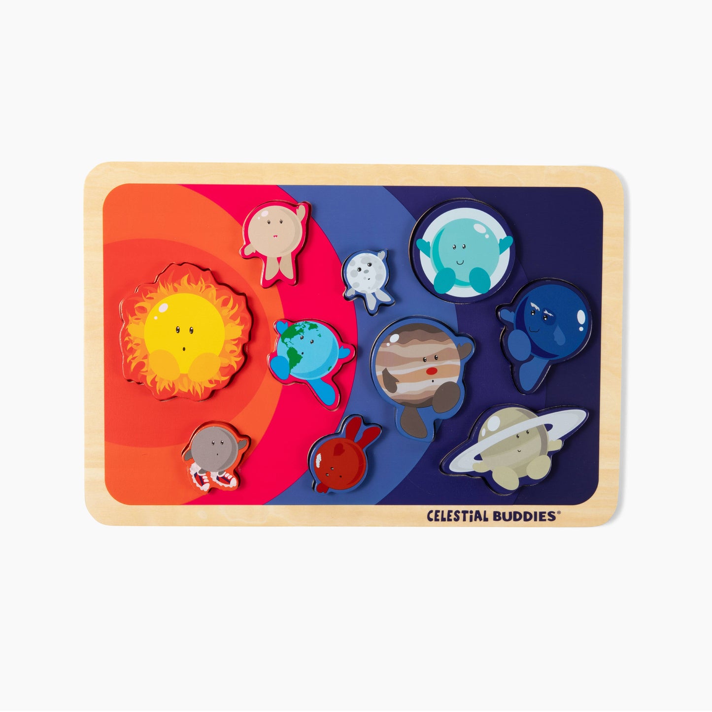 Solar System Chunky Wooden Puzzle For Toddlers