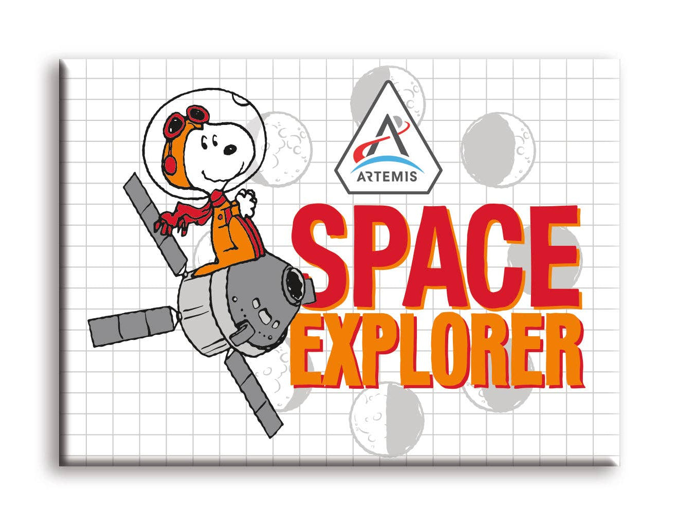 Peanuts Snoopy in Space - Space Explorer Flat Magnet