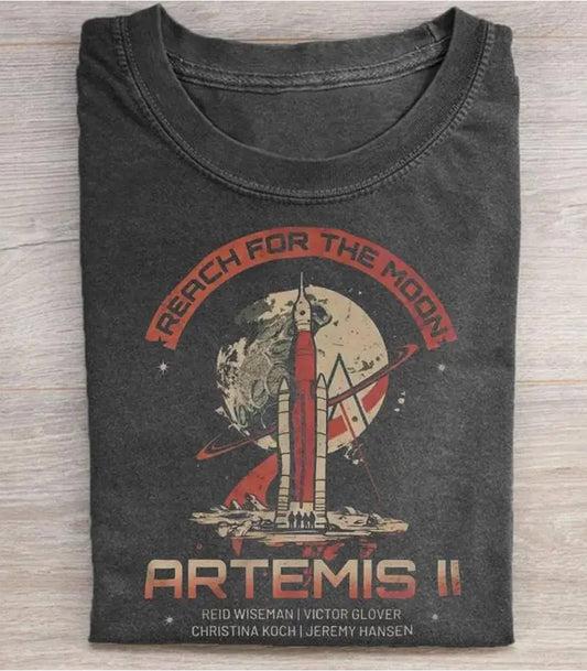 Vintage Artemis II Moon Mission NASA Tee