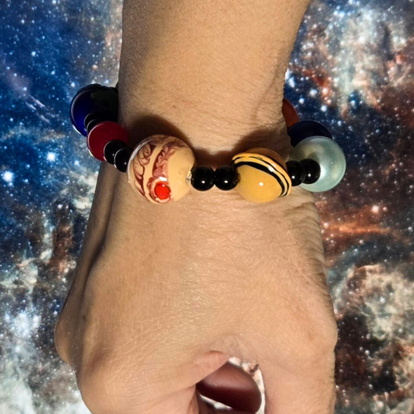 Solar System Galaxy Beaded Planet Bracelet
