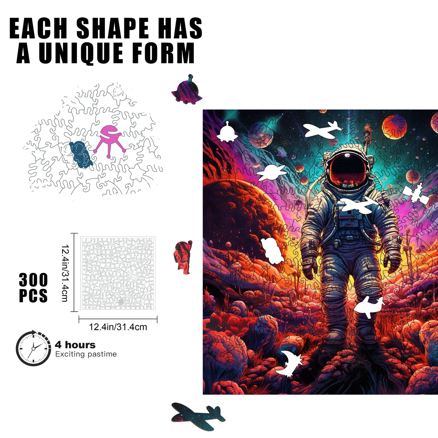 Galactic Groove Wooden Jigsaw Puzzle 300PC