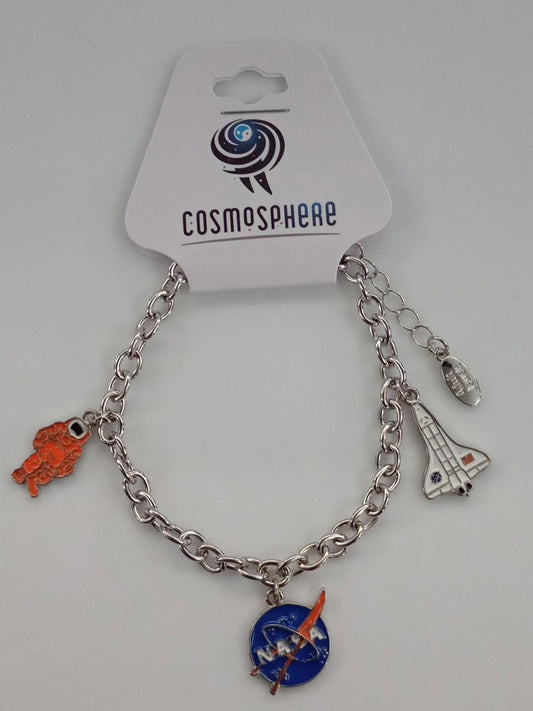 CHAIN BR W/ THREE (3) NASA THEMED CHARMS