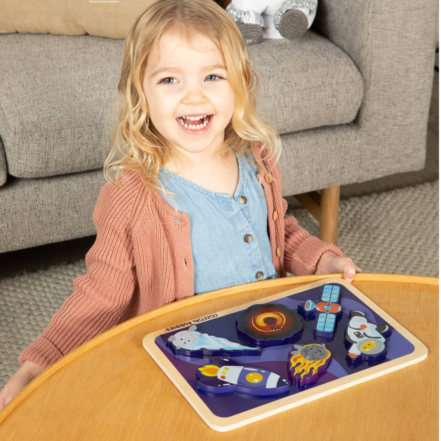 Journey Into Space Chunky Wooden Puzzle For Toddlers