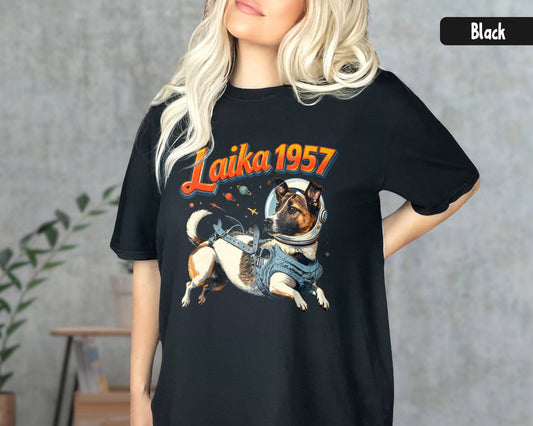 Retro Laika 1957 Tee – Historical Space Dog Shirt