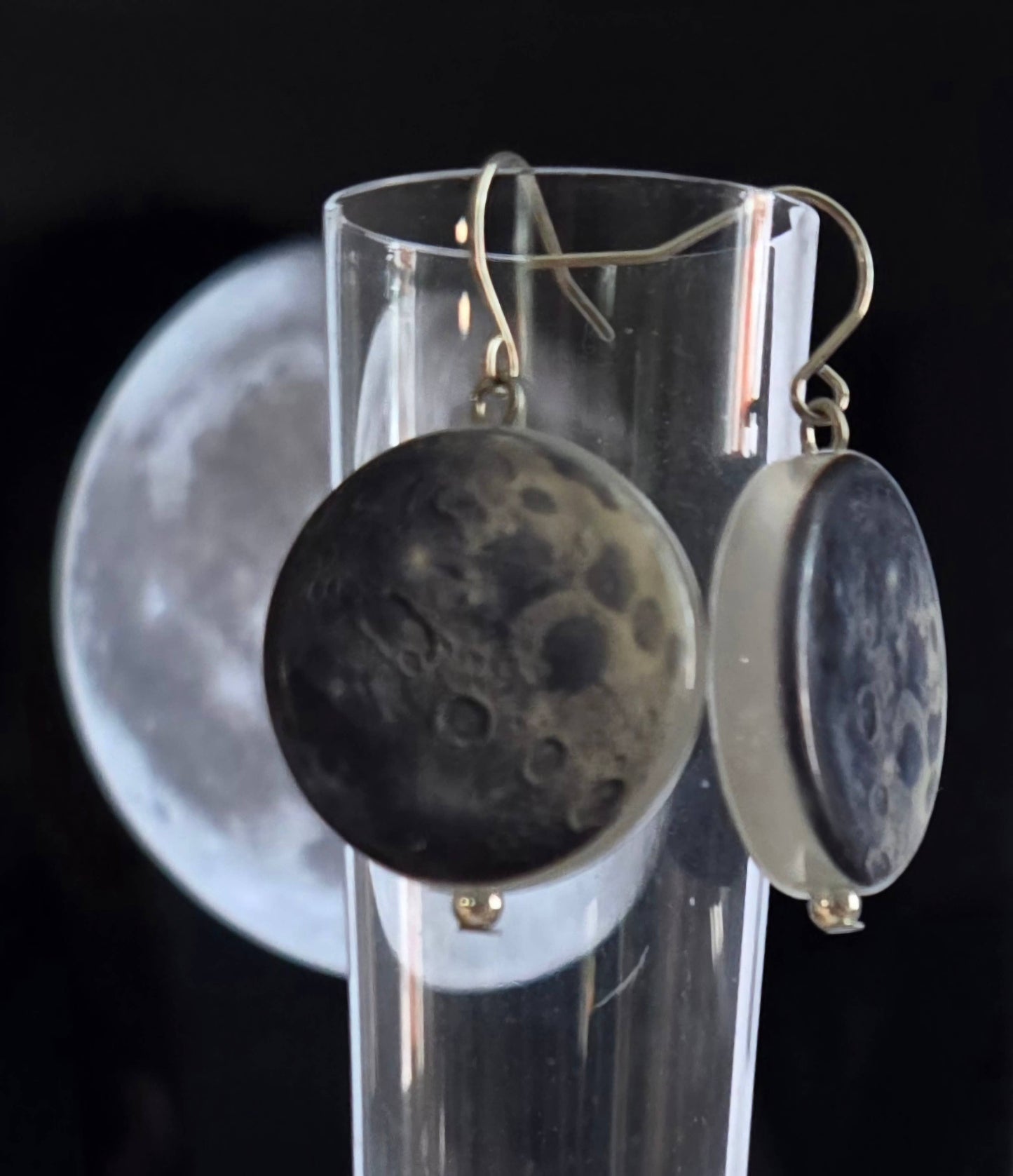 Solar System Planet Earrings Dangle Acrylic Bold
