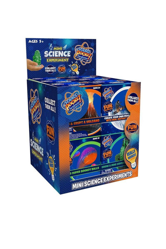 Pocket Surprise Mini Science Experiment Set in 12pc Display