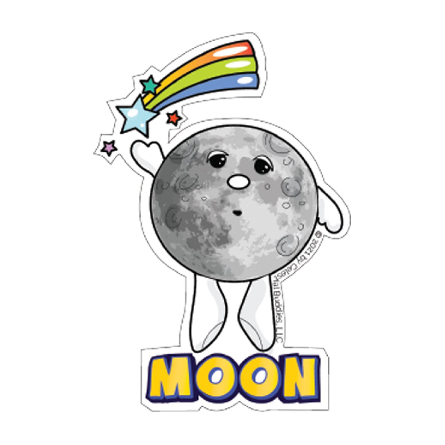 Moon Vinyl Sticker - Weatherproof & Durable