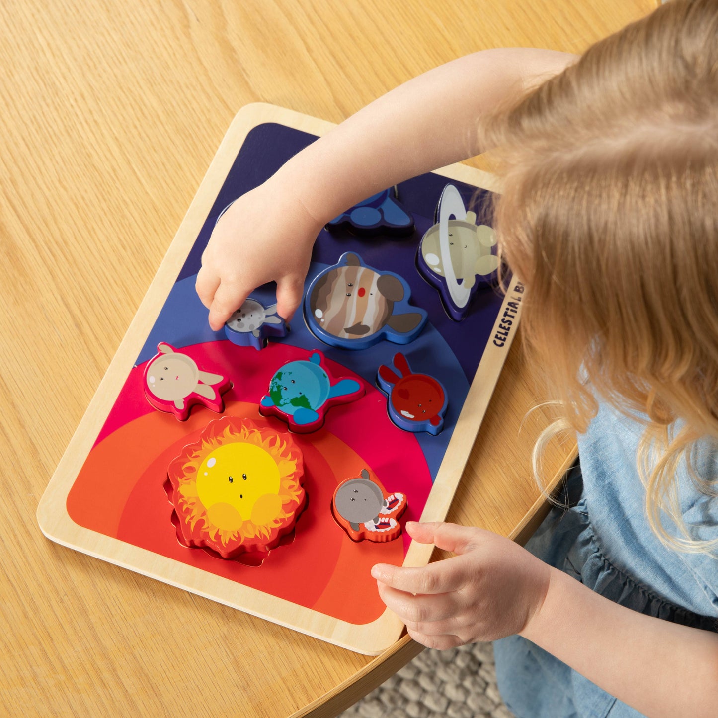 Solar System Chunky Wooden Puzzle For Toddlers