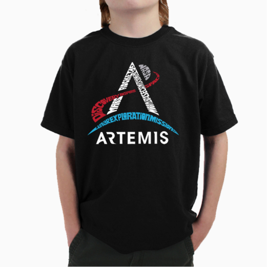 Nasa Artemis Logo - Youth Word Art T-Shirt