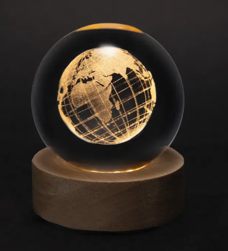 Crystal Silhouettes Globes - Earth