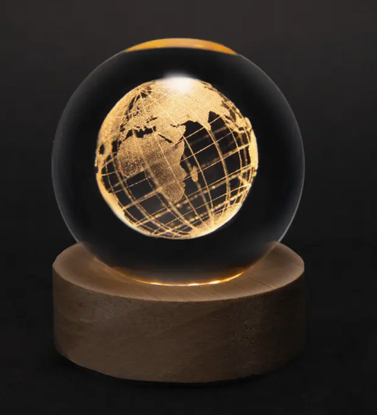 Crystal Silhouettes Globes - Earth