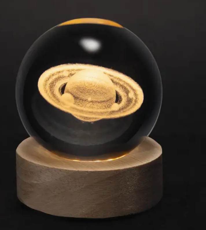Crystal Silhouettes Globes - Saturn