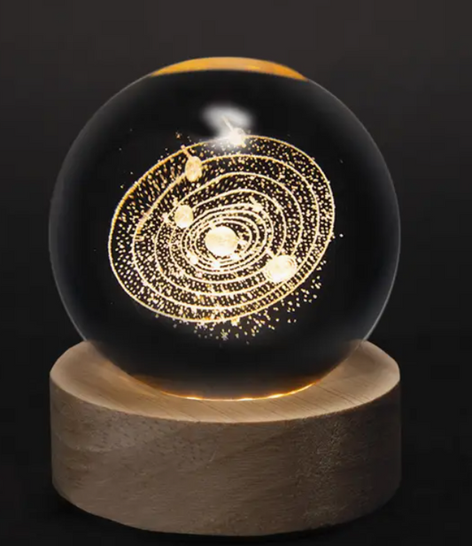Crystal Silhouettes Globes - Solar System