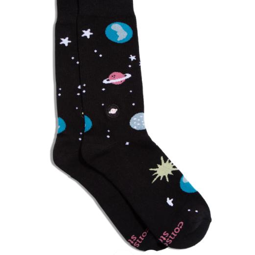 Distant Galaxies Socks that Support Space Exploration