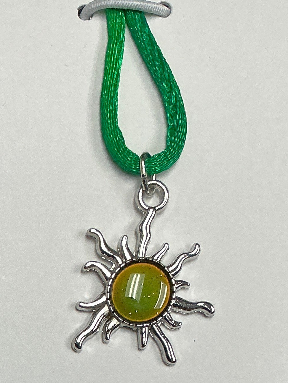 Cord Necklace w/Silver & Mood Sun