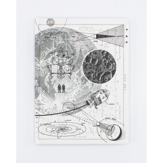 Moon Landing Blank Hardcover Notebook