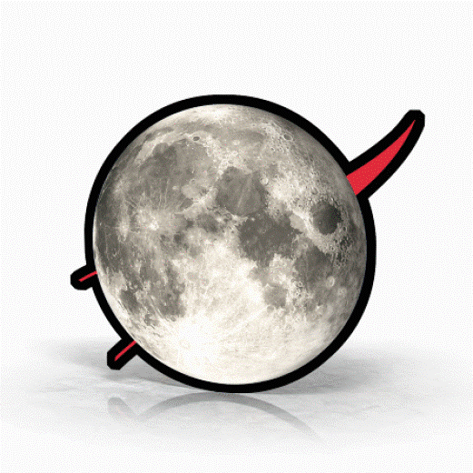 3D NASA/Moon Sticker