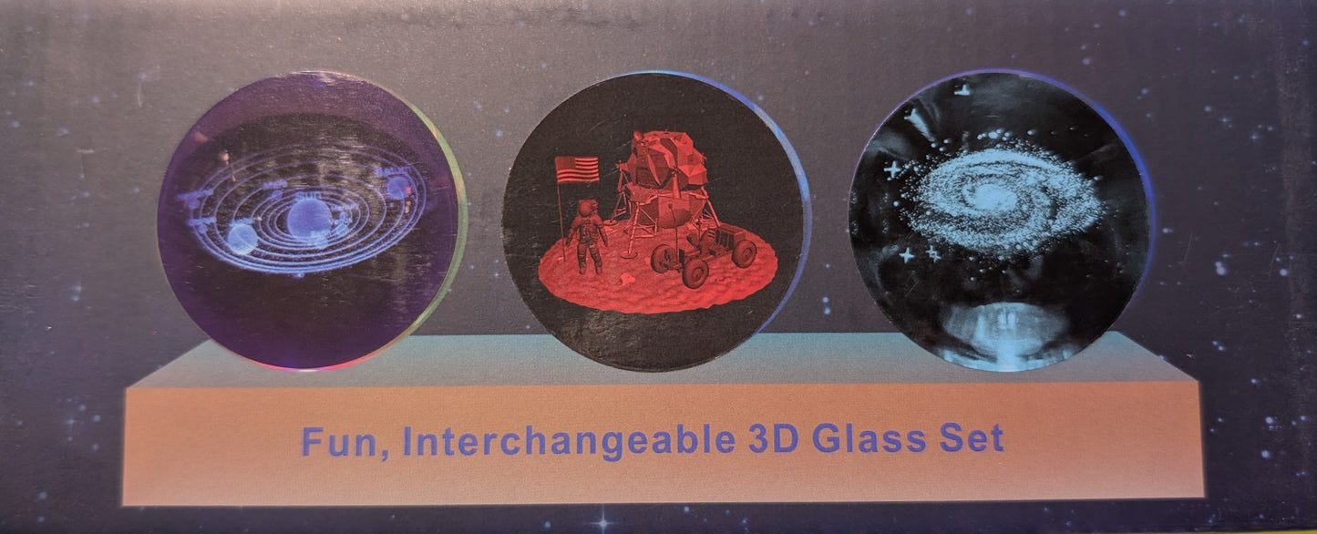 Space Globes Set On a Wood Base