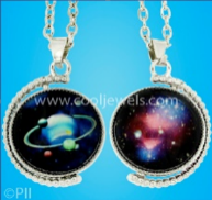 Necklace Chain w/Glow In The Dark Planet