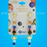 SUN POST ER W/ SOLAR SYSTEM PLANET BEADS