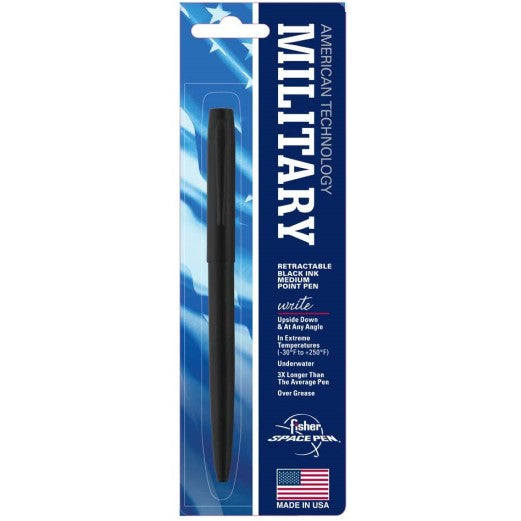 Retractable Pen Black Carded