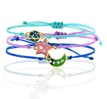 Bracelet Slider Cord w/Moon, Star or Planet
