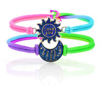 Bracelet Rainbow Stretch w/Glitter Mood Pendant