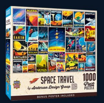 Vintage Posters - Space Travel 1000pc Puzzle
