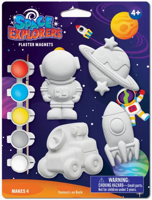 Space Explorers - Plaster Magnets Paint Kit