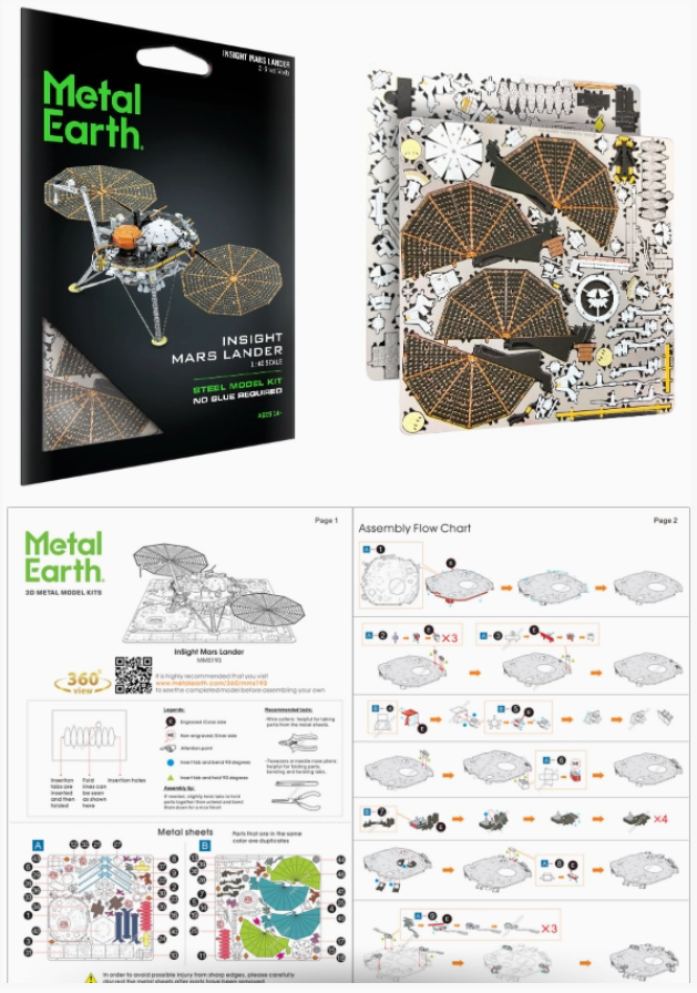 Metal Earth Insight Mars Lander