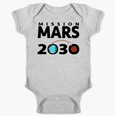 Mission Mars 2030 Space Exploration Science  Baby Bodysuit