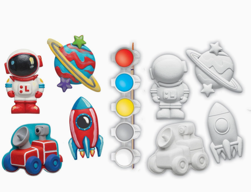 Space Explorers - Plaster Magnets Paint Kit