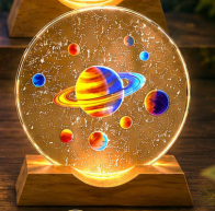Light-Up Glass 4" Disc