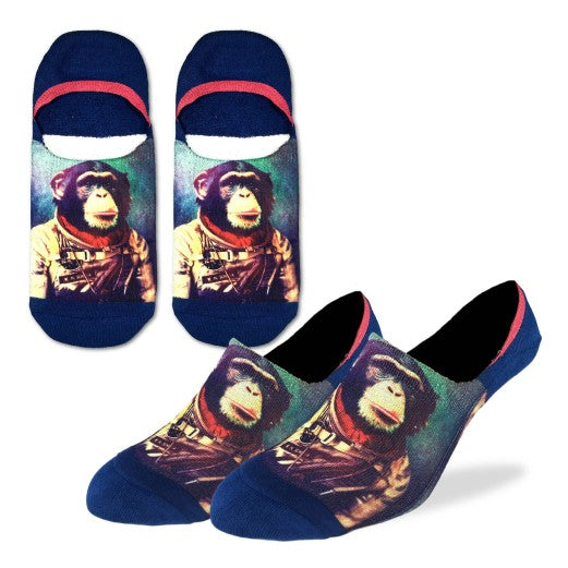 Space Monkey No Show Socks