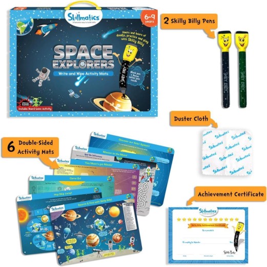 Space Explorers Write & Wipe Activity Mats