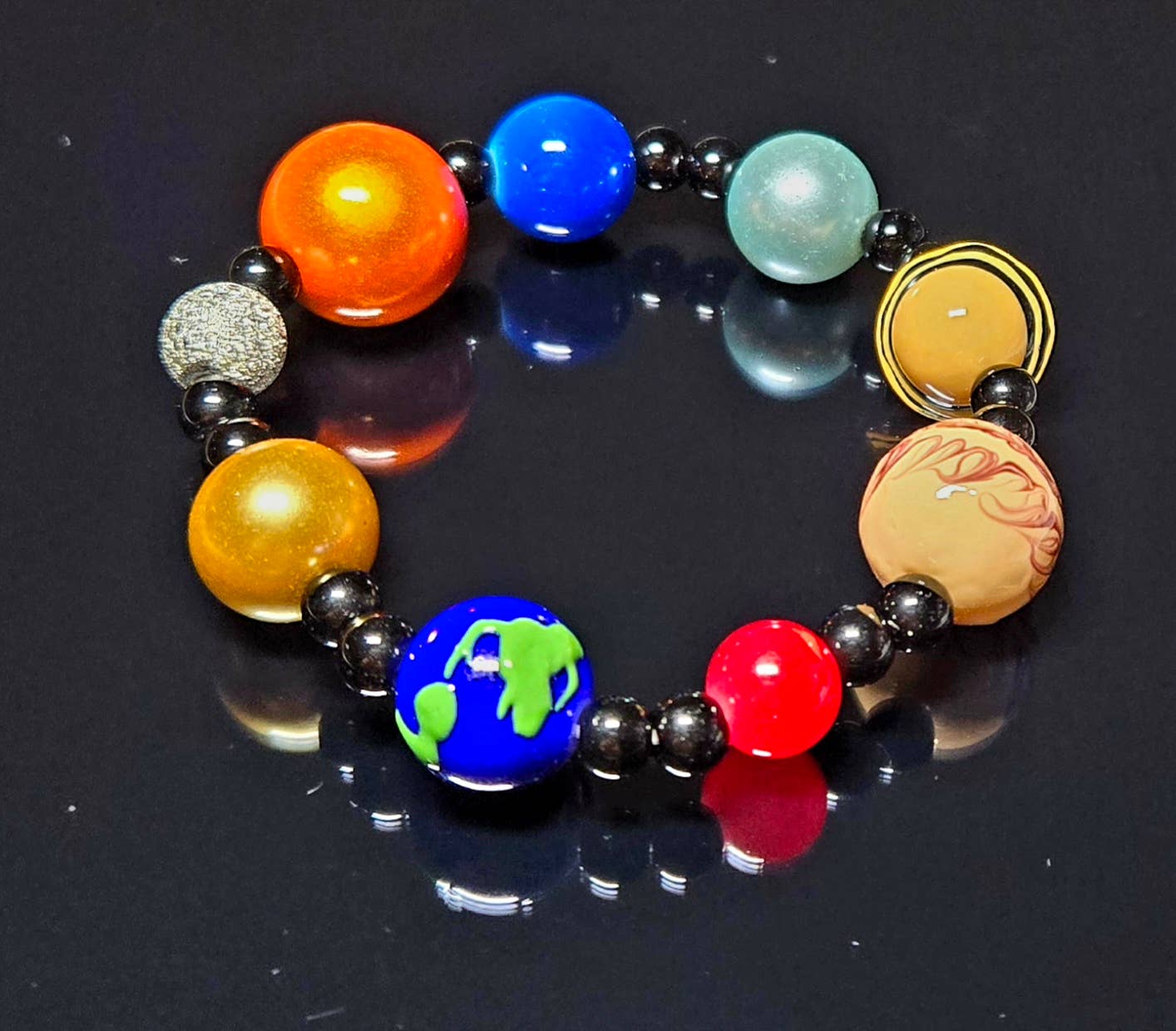 Solar System Galaxy Beaded Planet Bracelet