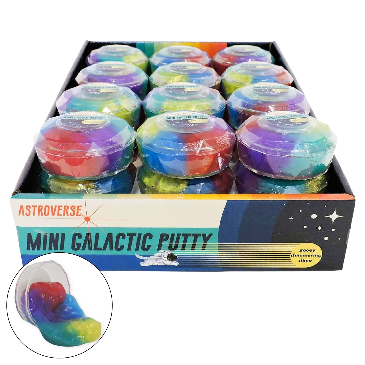 Mini Galactic Putty, Reusable, Shimmering Slime