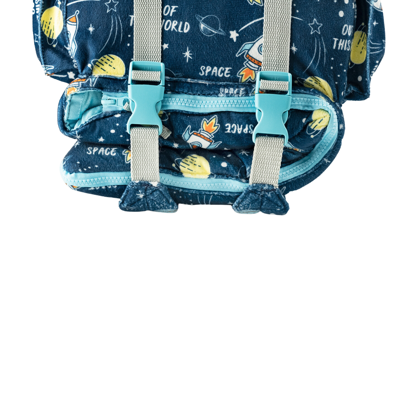 Packable Kid's Space & Rockets Sleeping Bag with Backpack