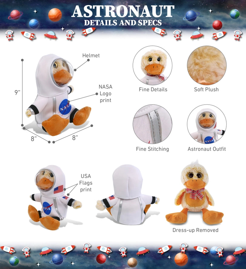 Plush Astronaut - Super Soft Plush - Yellow Duck