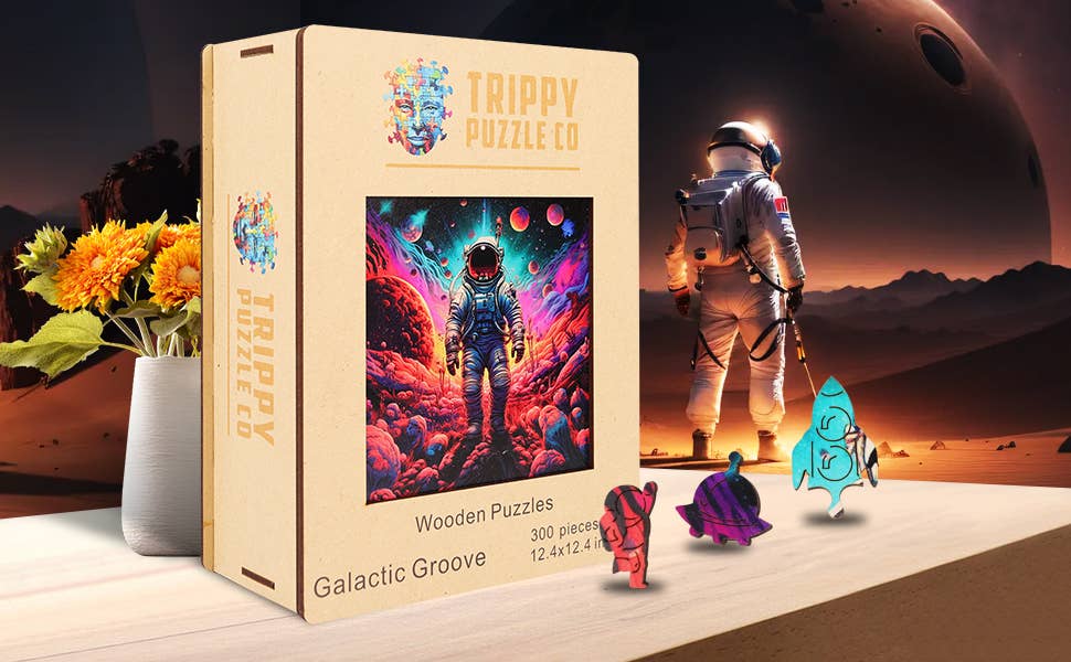 Galactic Groove Wooden Jigsaw Puzzle 300PC